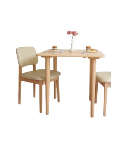 โต๊ะทานข้าวไม้ยางพาราแท้ 4 ที่นั่ง MAAI DESIGN  รุ่น HARU TABLE สีบีช